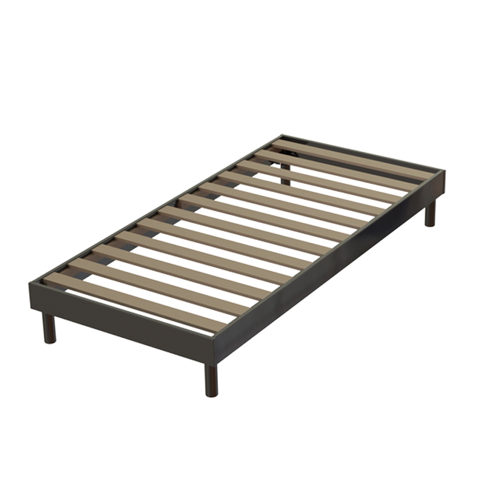 Pack matelas 24 cm sommier anthracite couette oreiller 90x200 cm