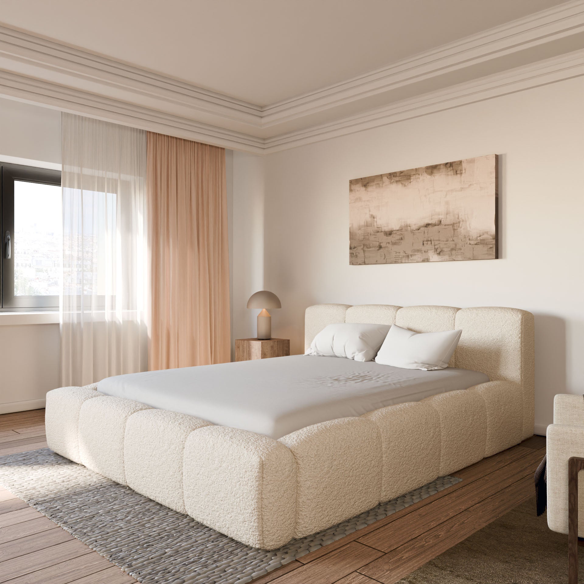 Lit Coffre Équinox Drimz - Beige