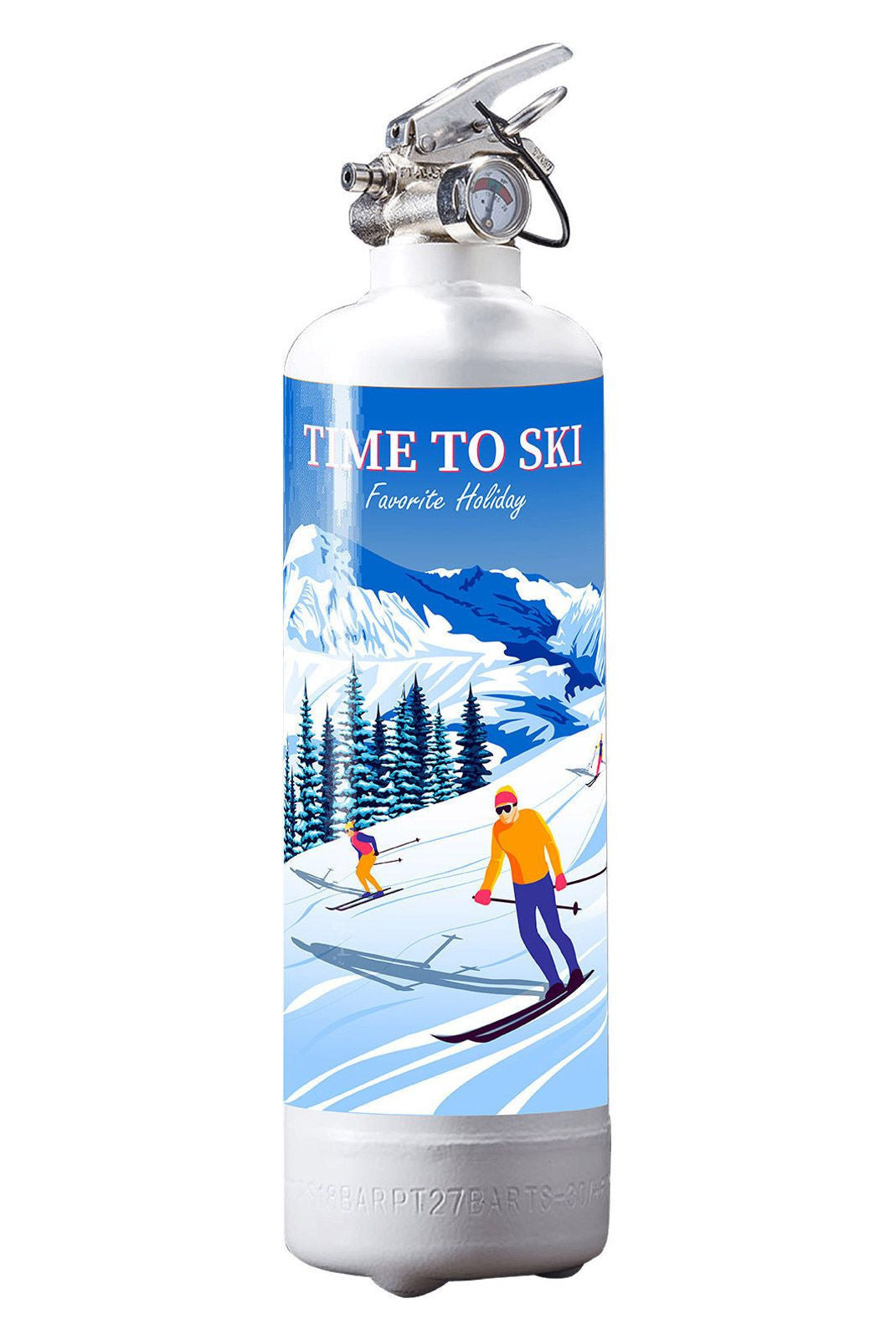 Extincteur 1kg TIME TO SKI BLANC