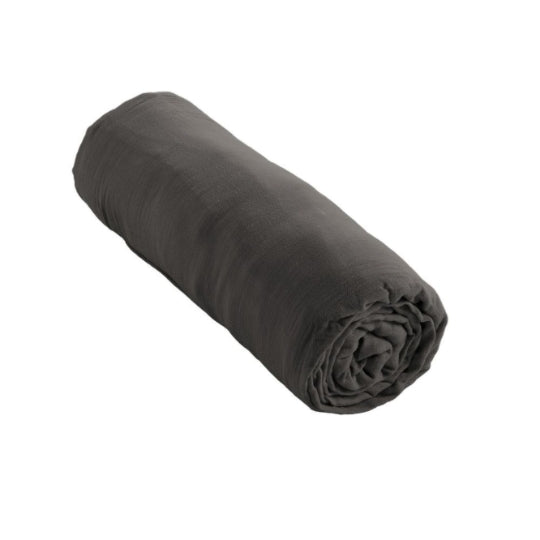 Drap housse en Gaze de coton Granit