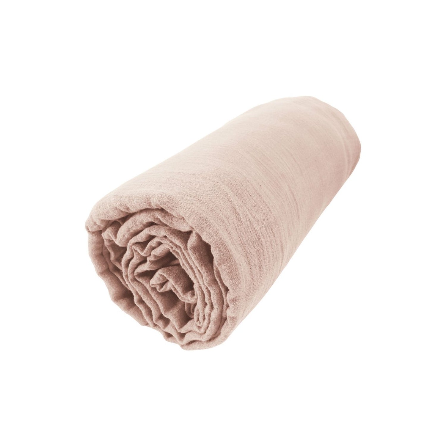 Drap housse en Gaze de coton Guimauve