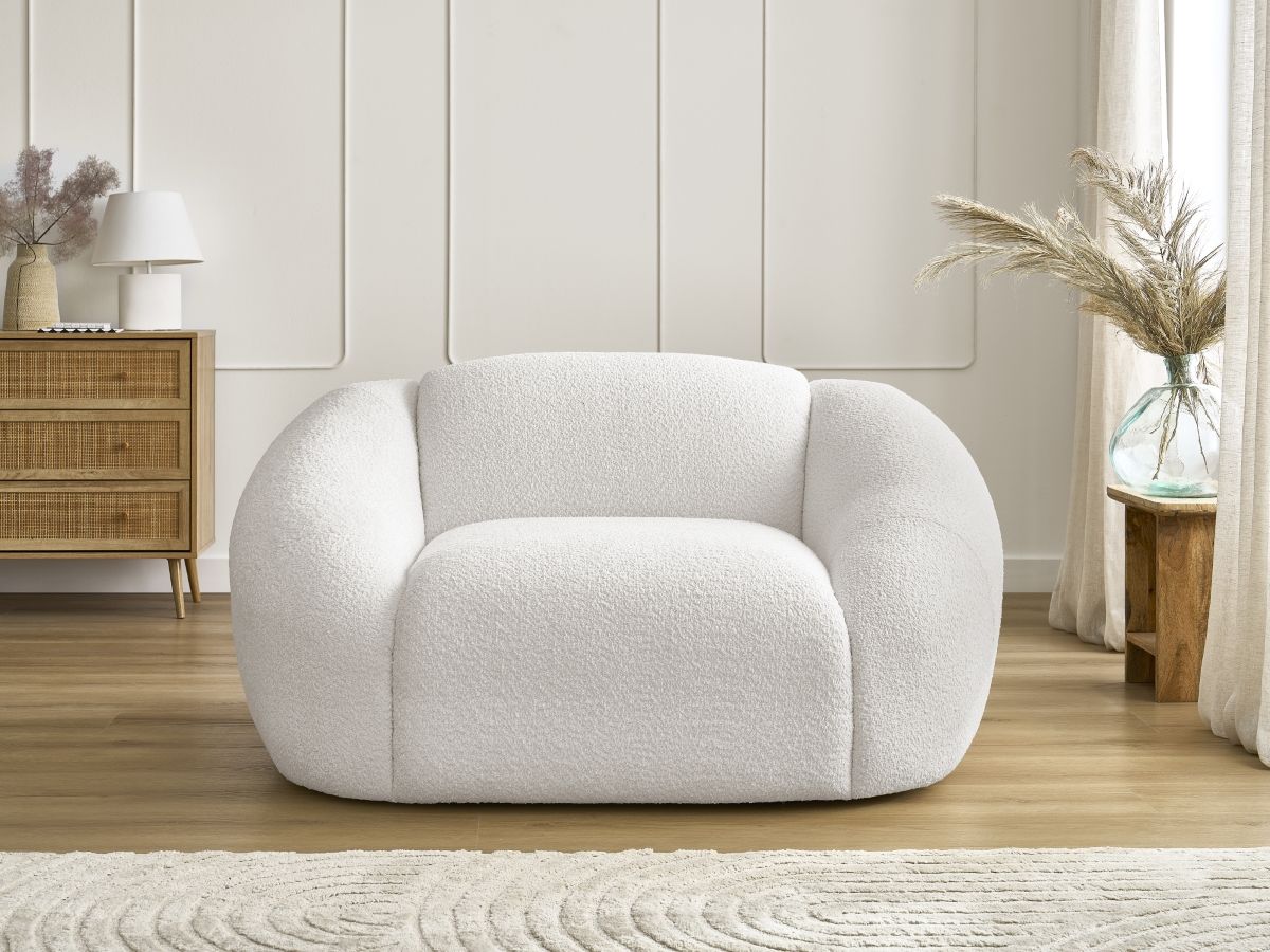 Fauteuil TINA tissu bouclette