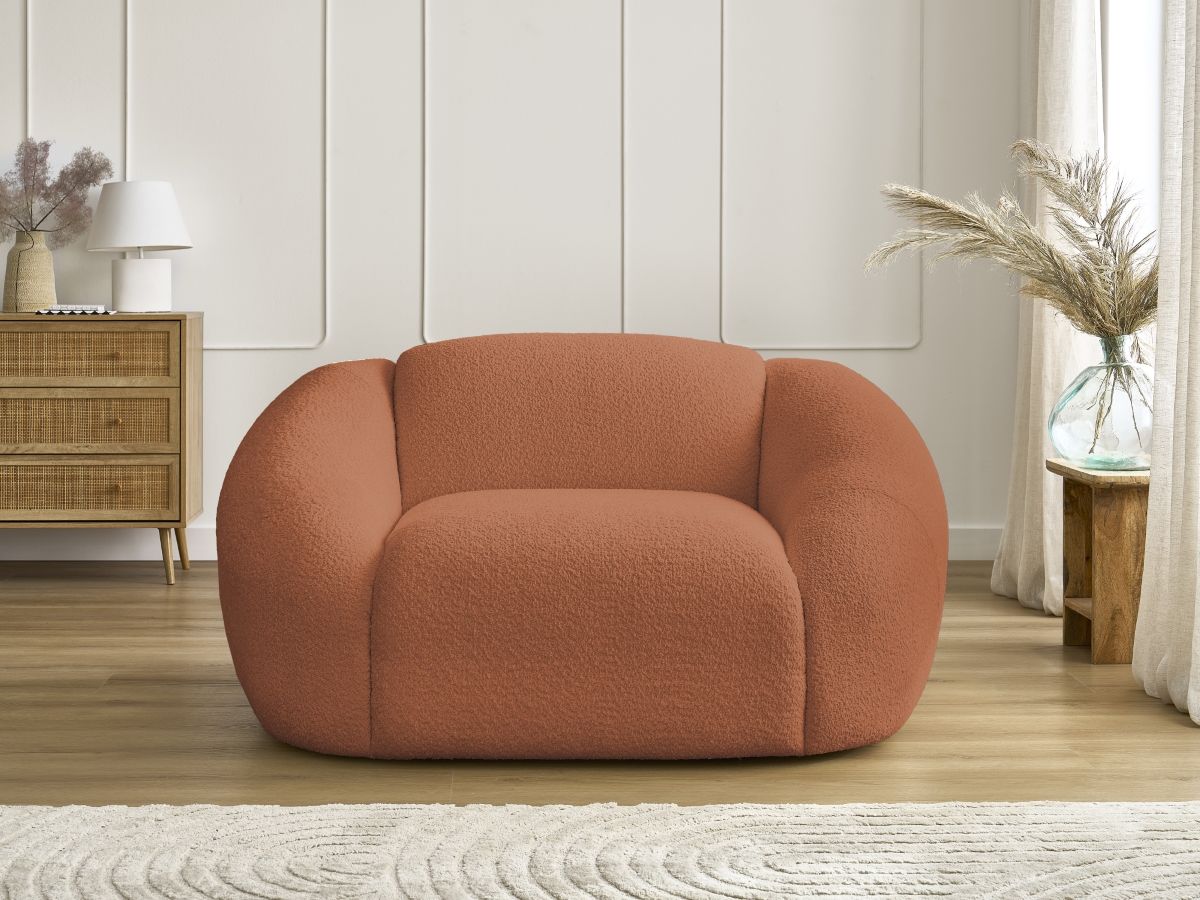 Fauteuil TINA tissu bouclette