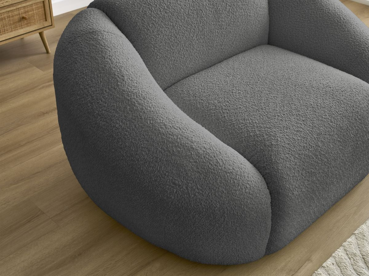 Fauteuil TINA tissu bouclette