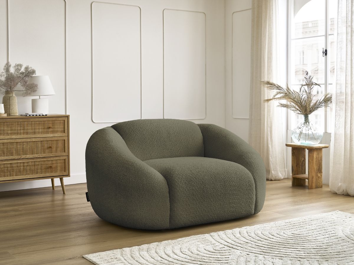 Fauteuil TINA tissu bouclette