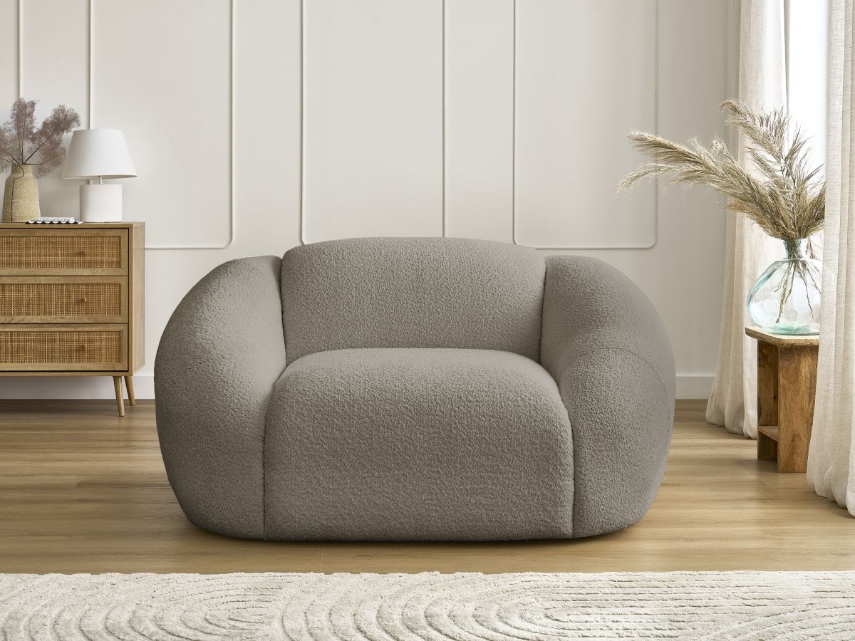 Fauteuil TINA tissu bouclette