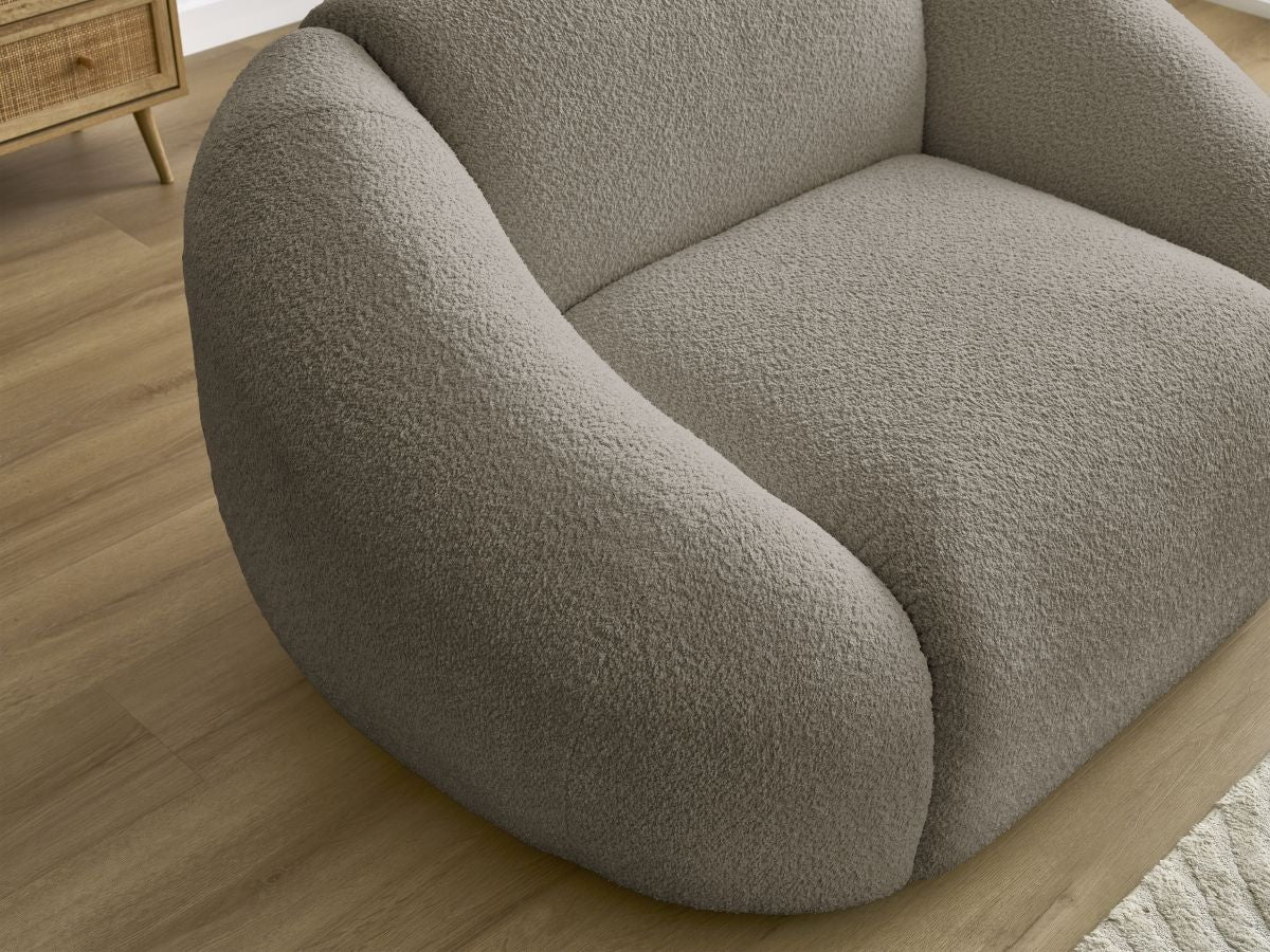 Fauteuil TINA tissu bouclette