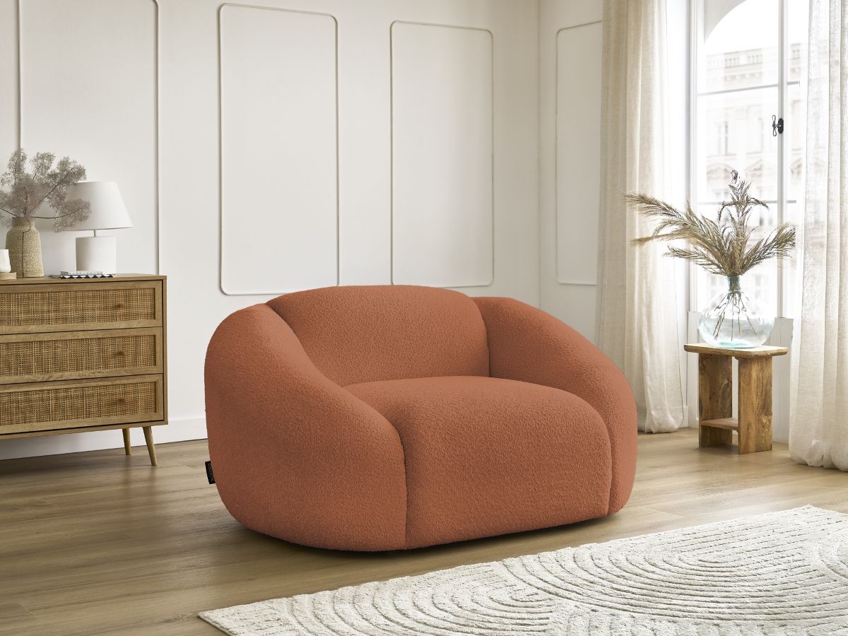 Fauteuil TINA tissu bouclette