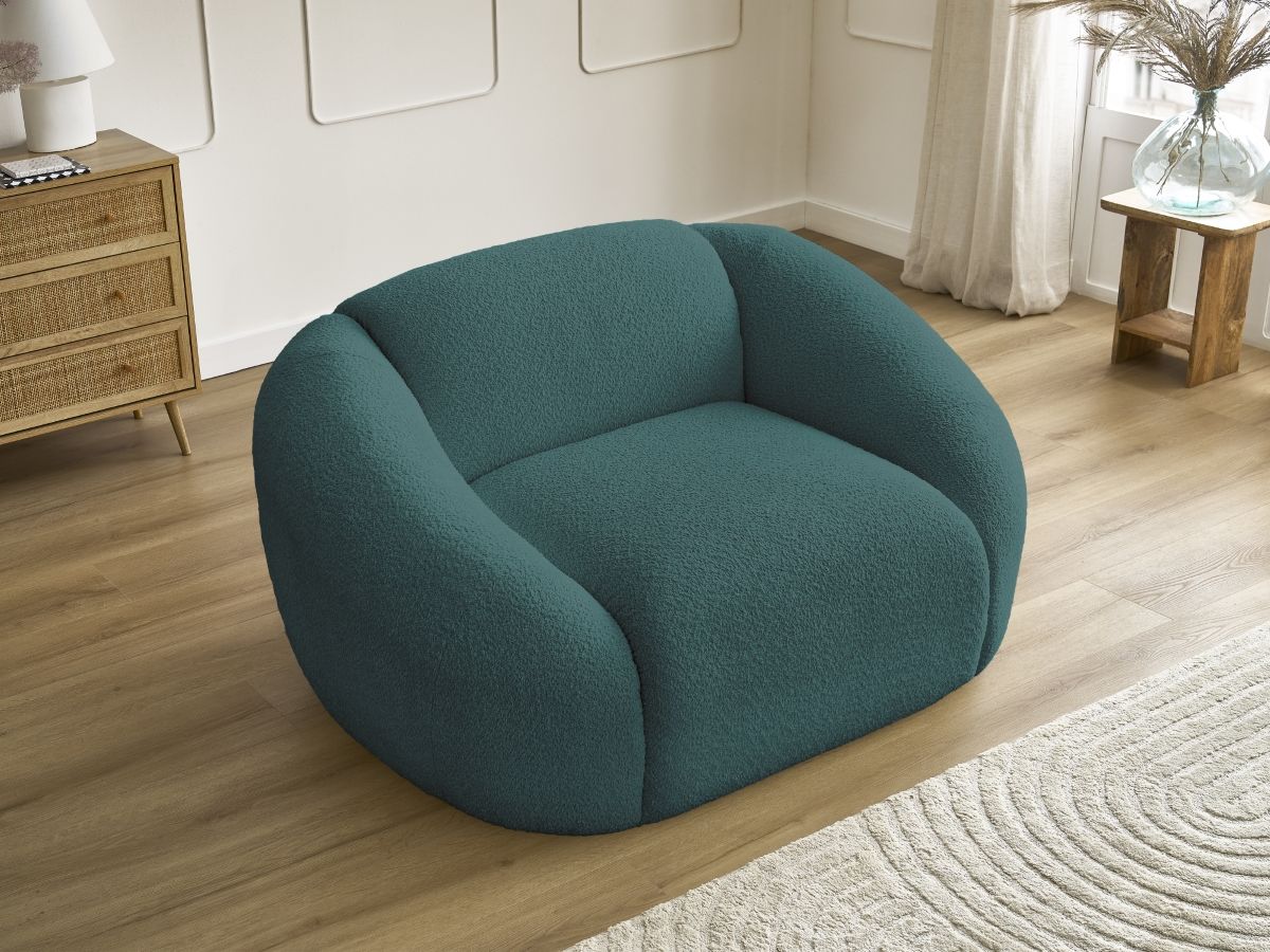 Fauteuil TINA tissu bouclette