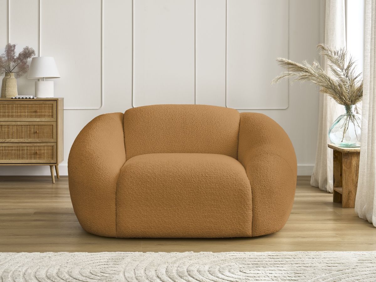 Fauteuil TINA tissu bouclette