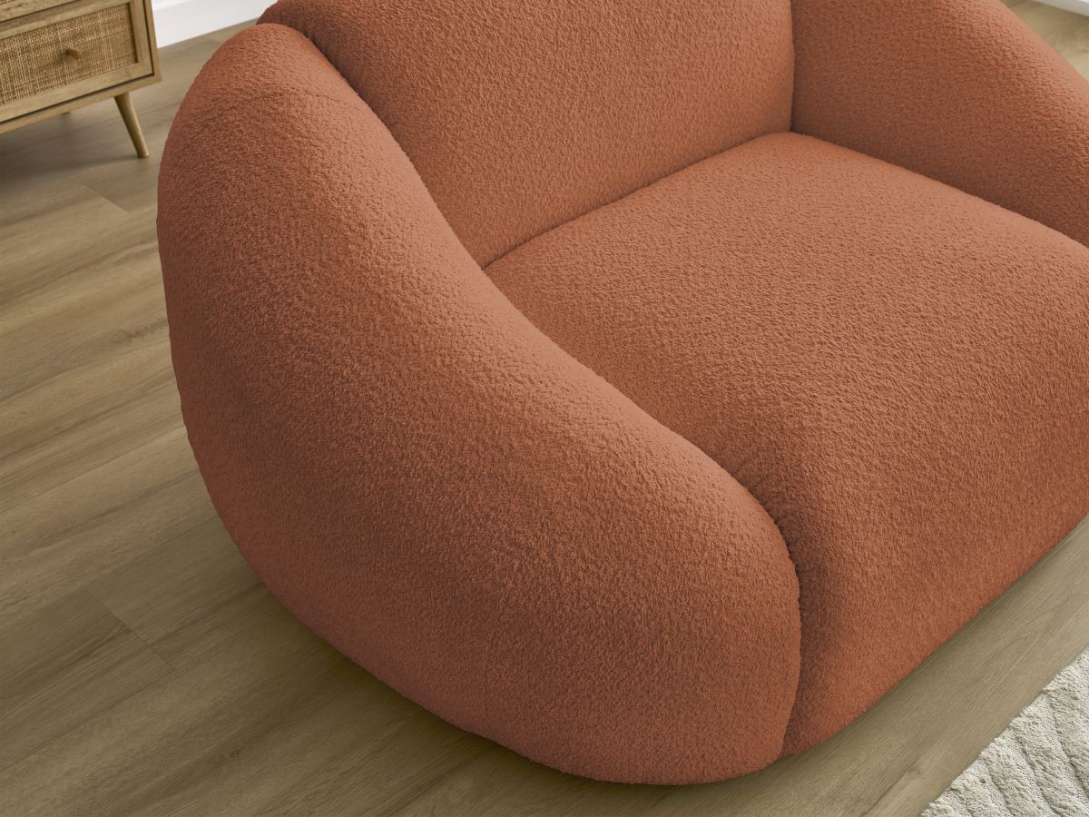 Fauteuil TINA tissu bouclette