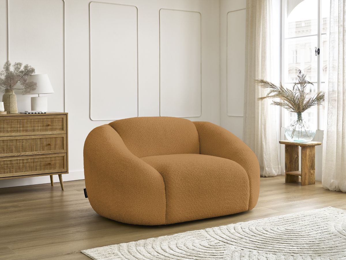 Fauteuil TINA tissu bouclette