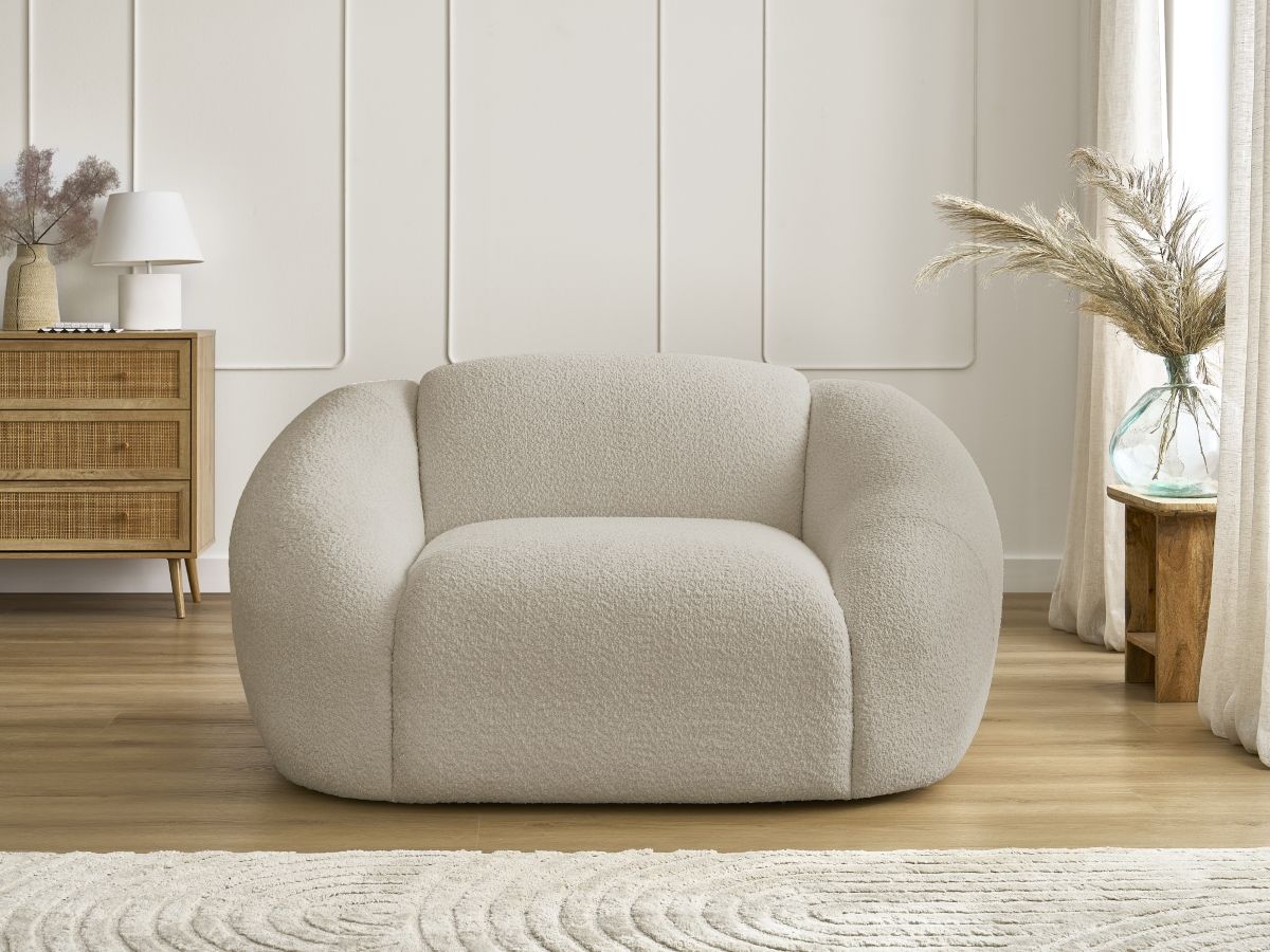 Fauteuil TINA tissu bouclette