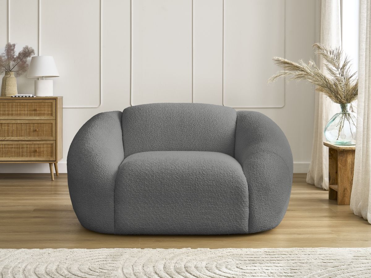 Fauteuil TINA tissu bouclette