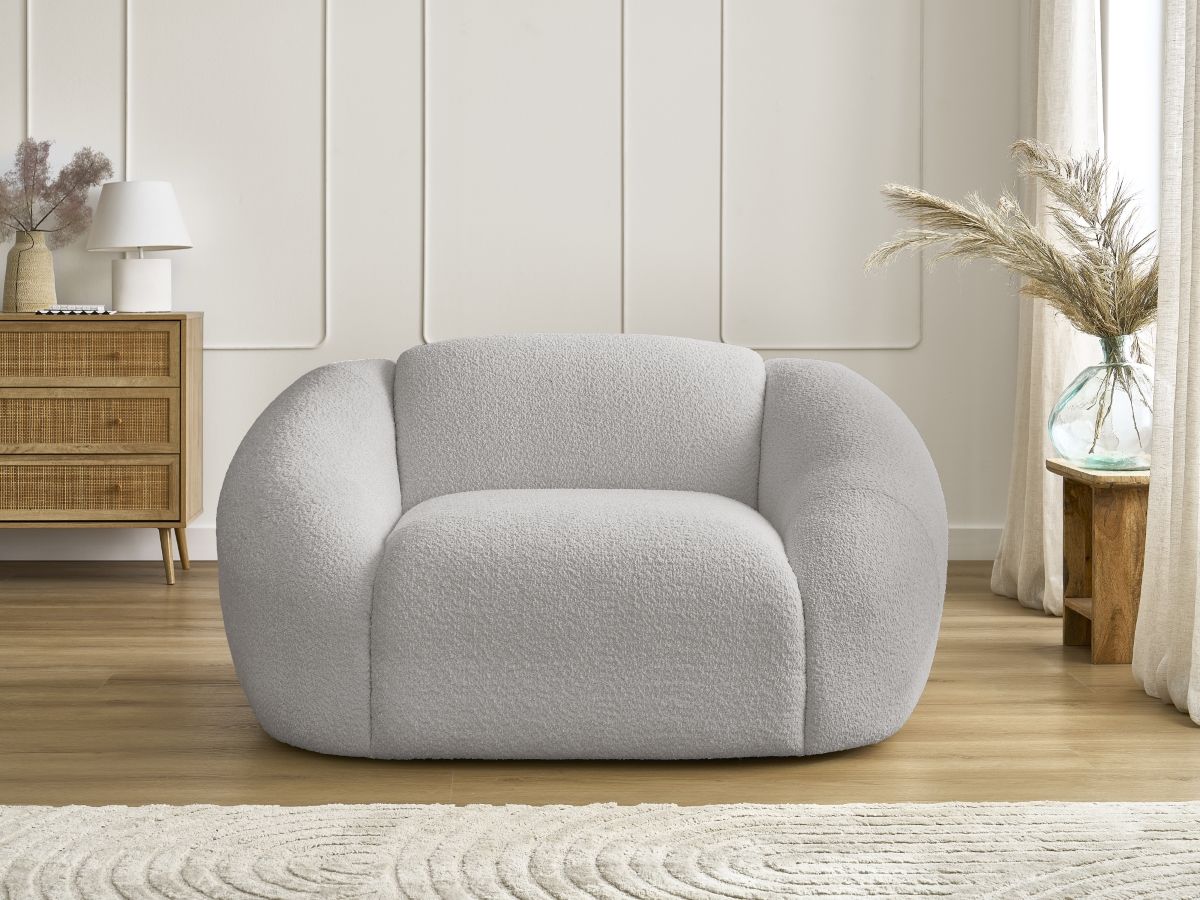Fauteuil TINA tissu bouclette