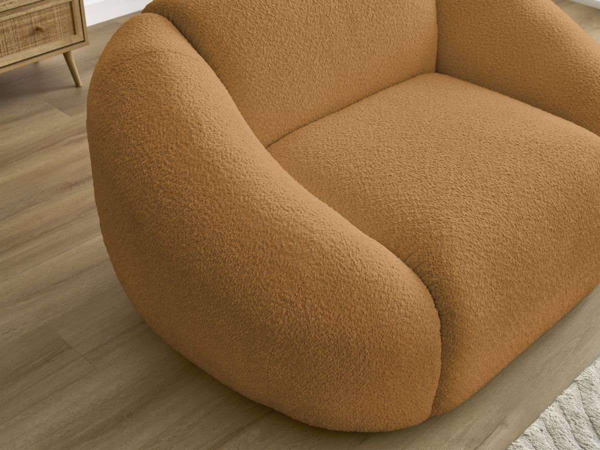 Fauteuil TINA tissu bouclette