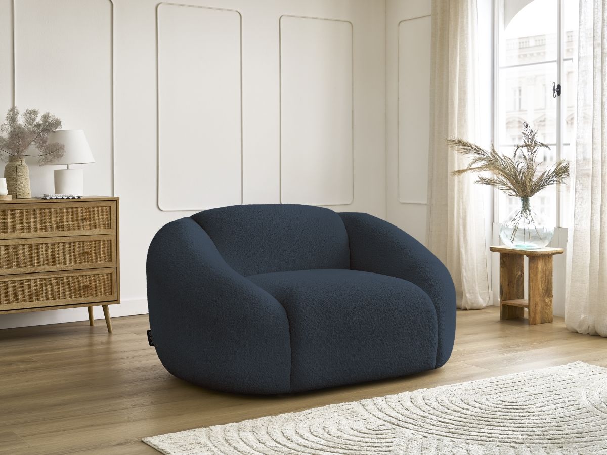 Fauteuil TINA tissu bouclette