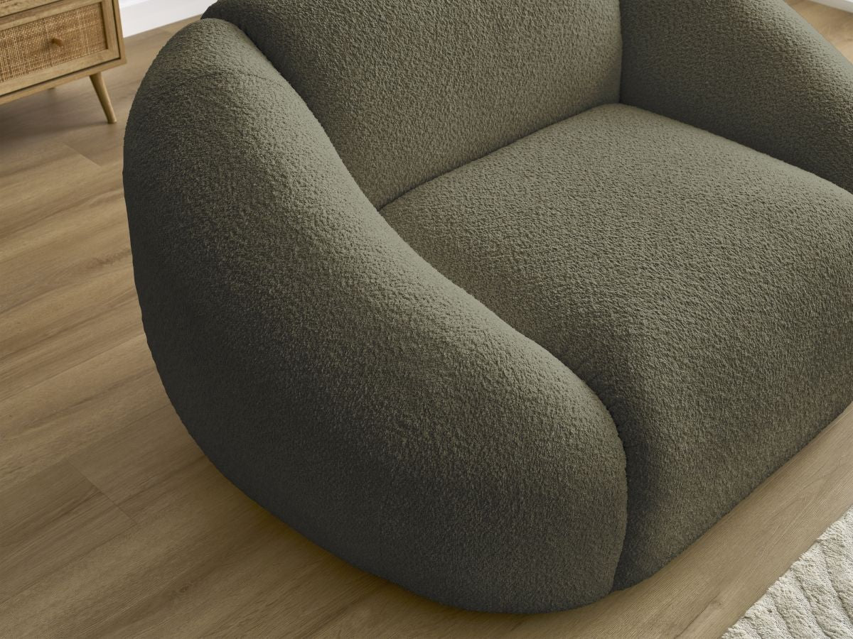 Fauteuil TINA tissu bouclette