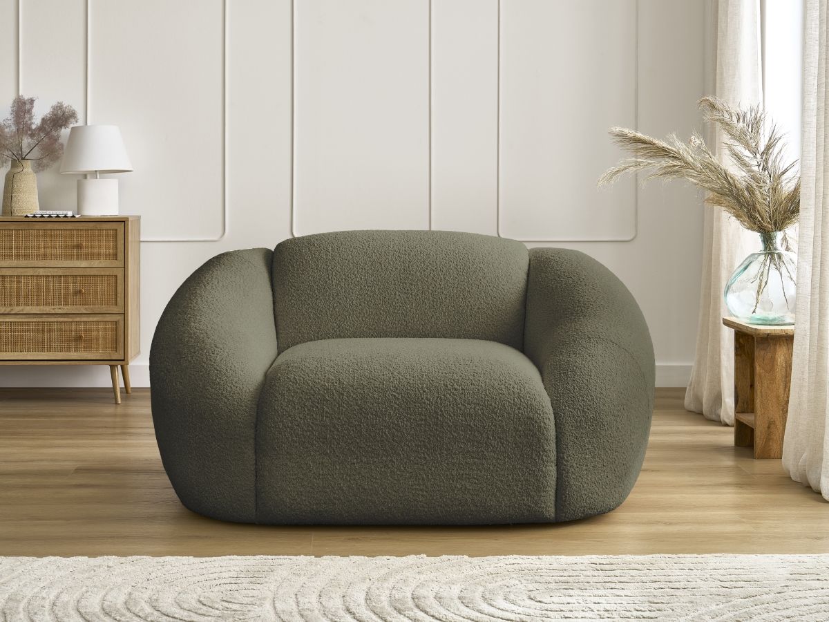 Fauteuil TINA tissu bouclette