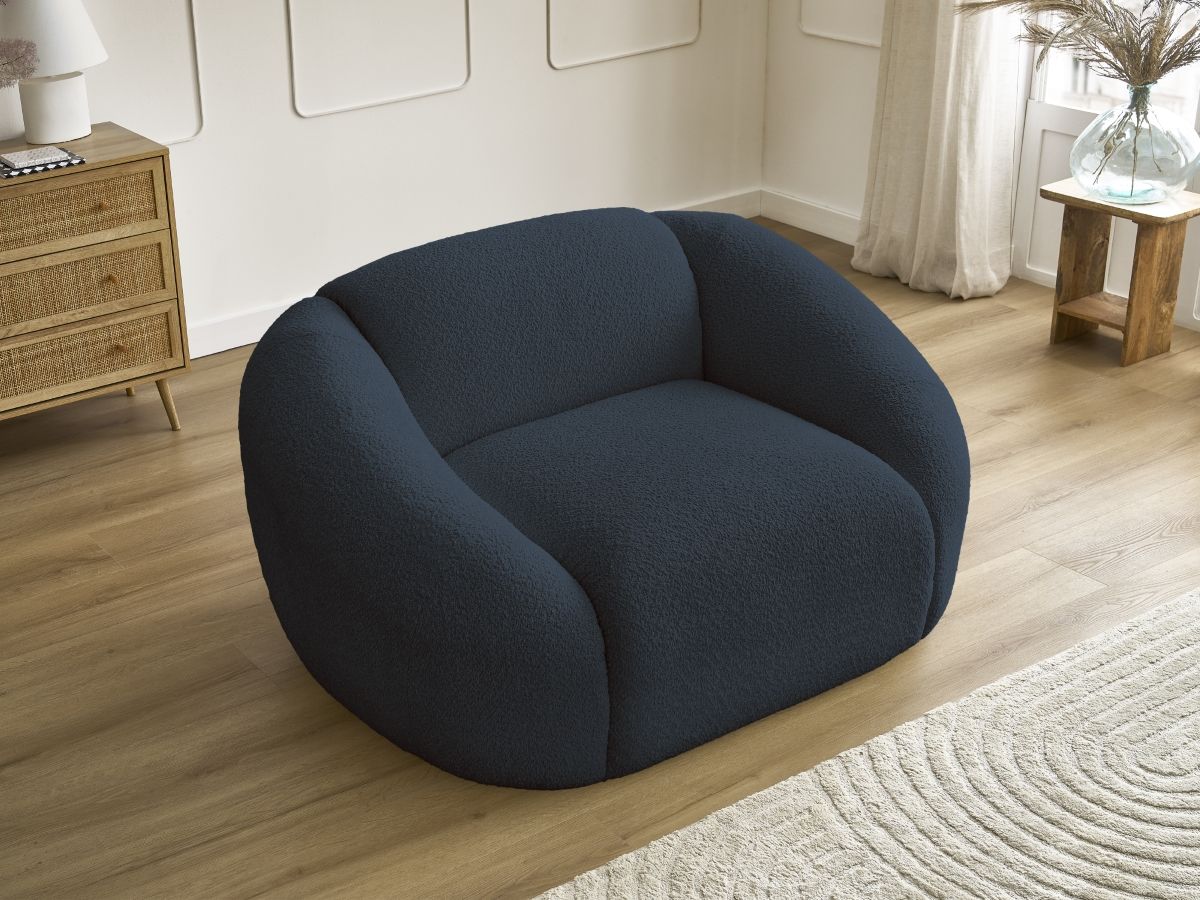 Fauteuil TINA tissu bouclette