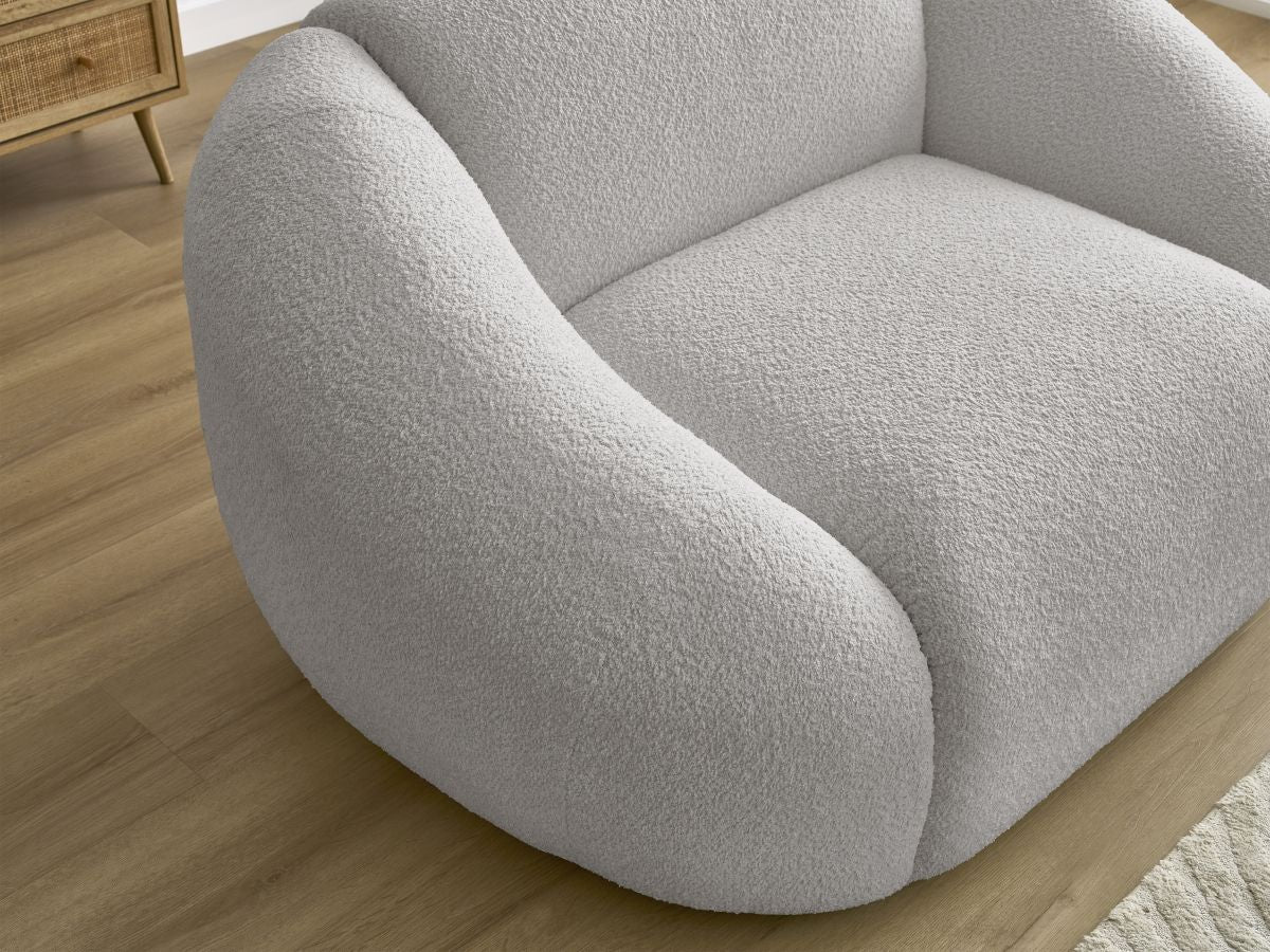 Fauteuil TINA tissu bouclette