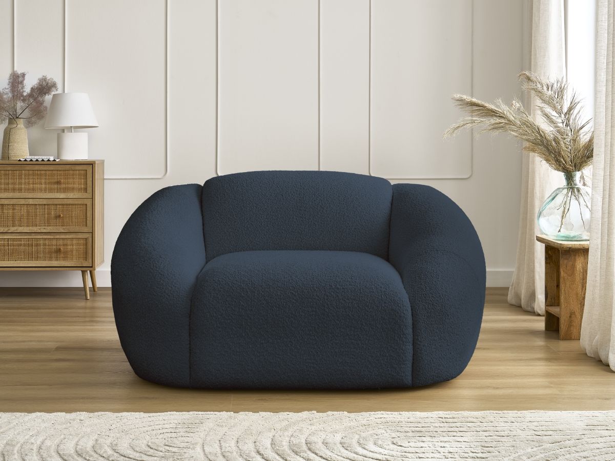 Fauteuil TINA tissu bouclette