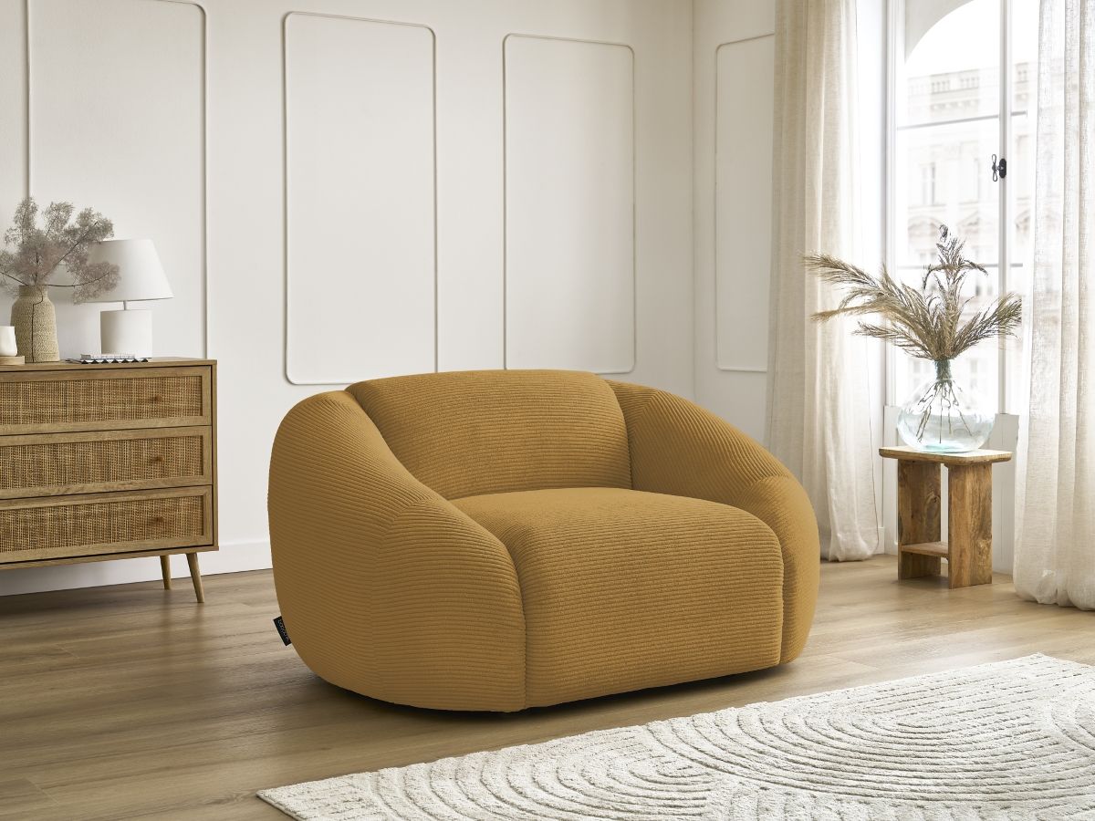 Fauteuil TINA velours côtelé