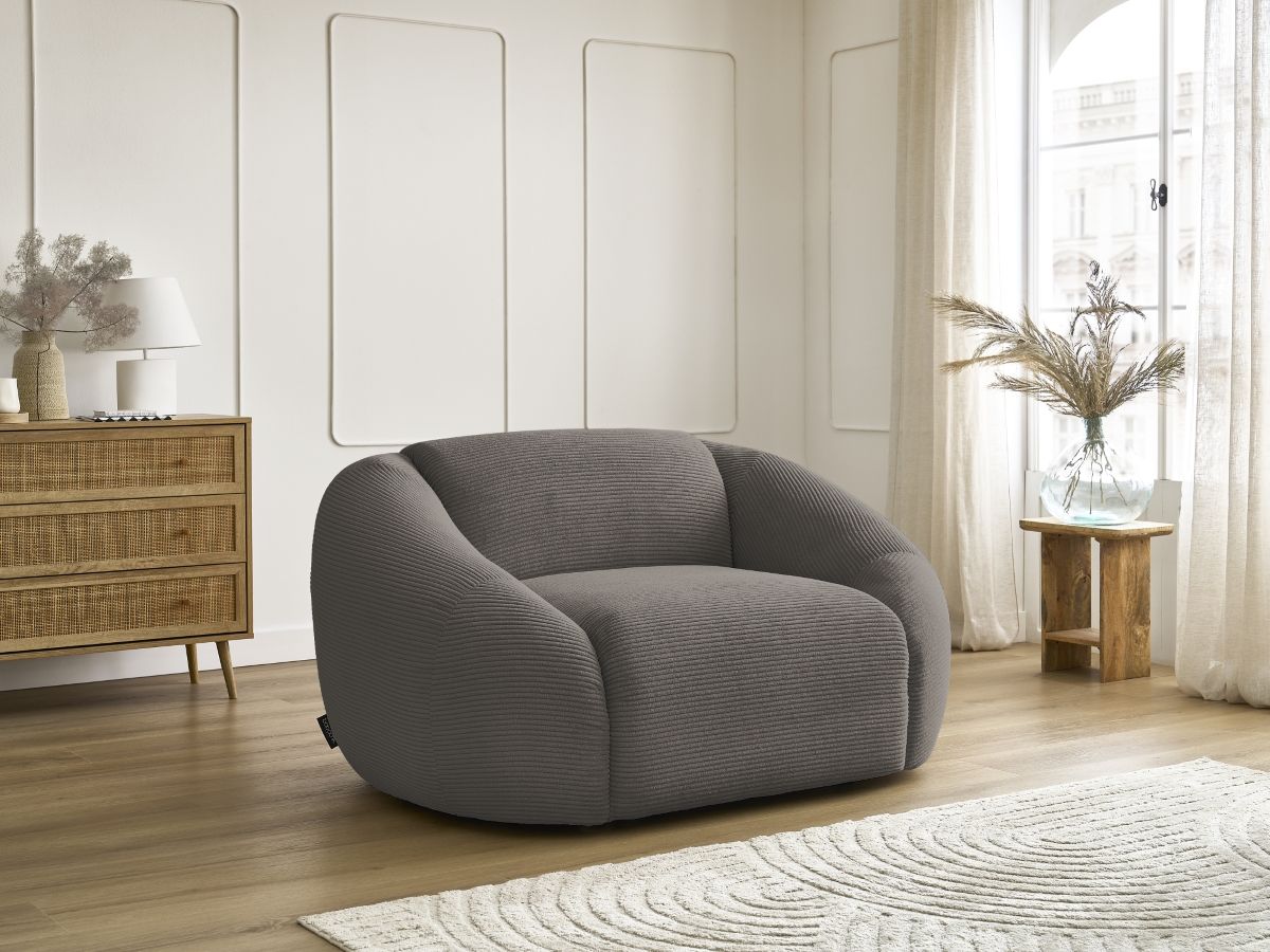 Fauteuil TINA velours côtelé