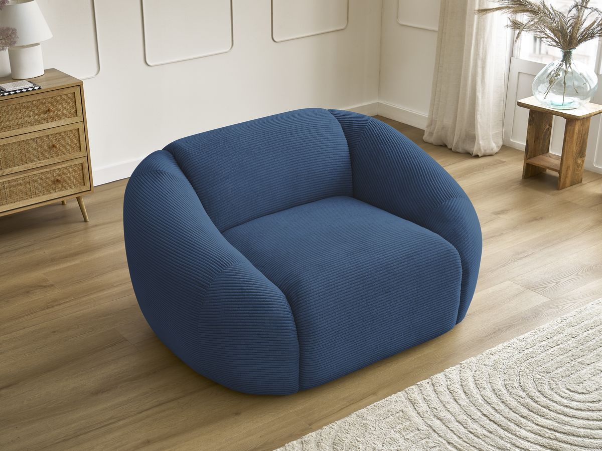Fauteuil TINA velours côtelé