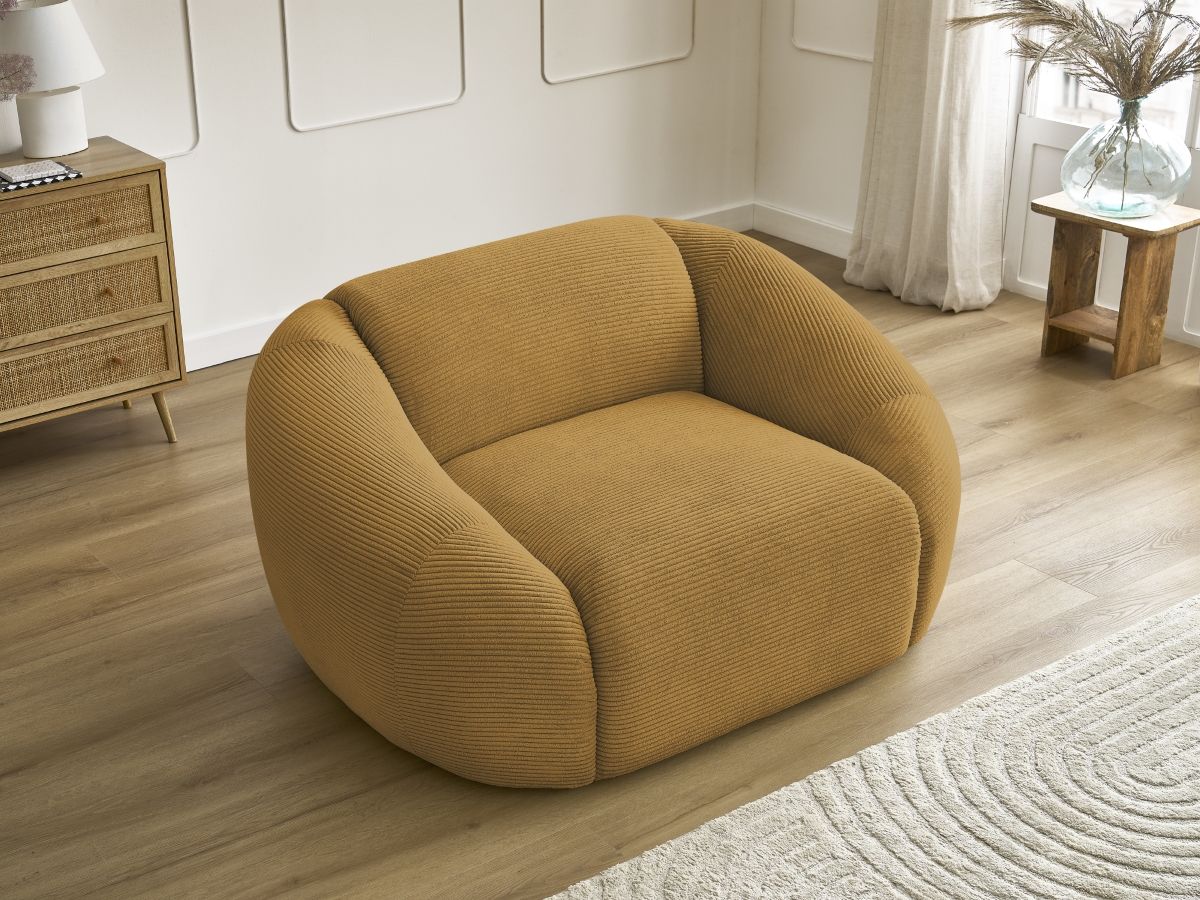Fauteuil TINA velours côtelé