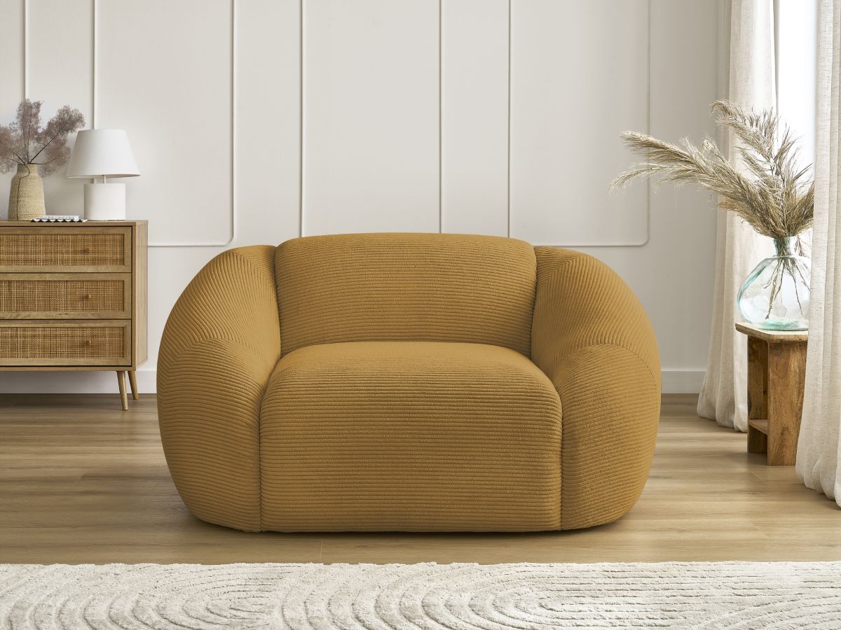 Fauteuil TINA velours côtelé