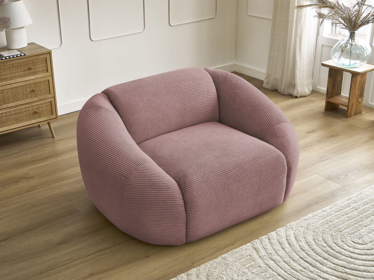 Fauteuil TINA velours côtelé