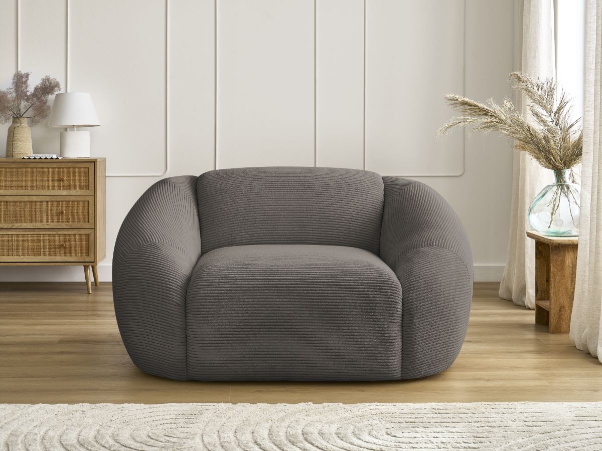 Fauteuil TINA velours côtelé