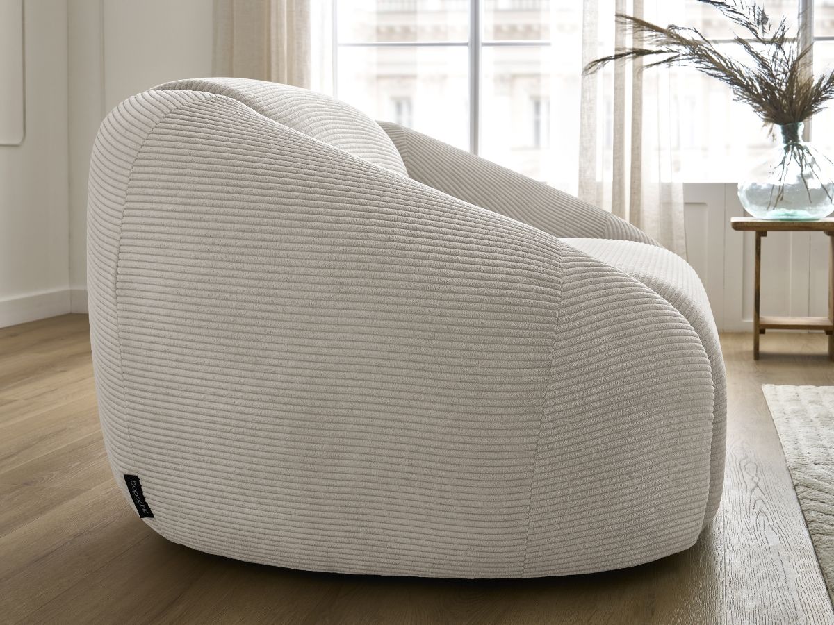 Fauteuil TINA velours côtelé