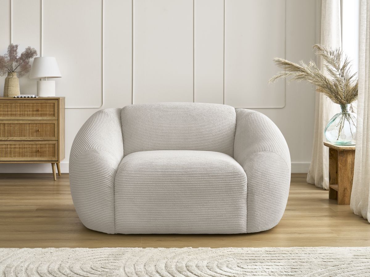 Fauteuil TINA velours côtelé
