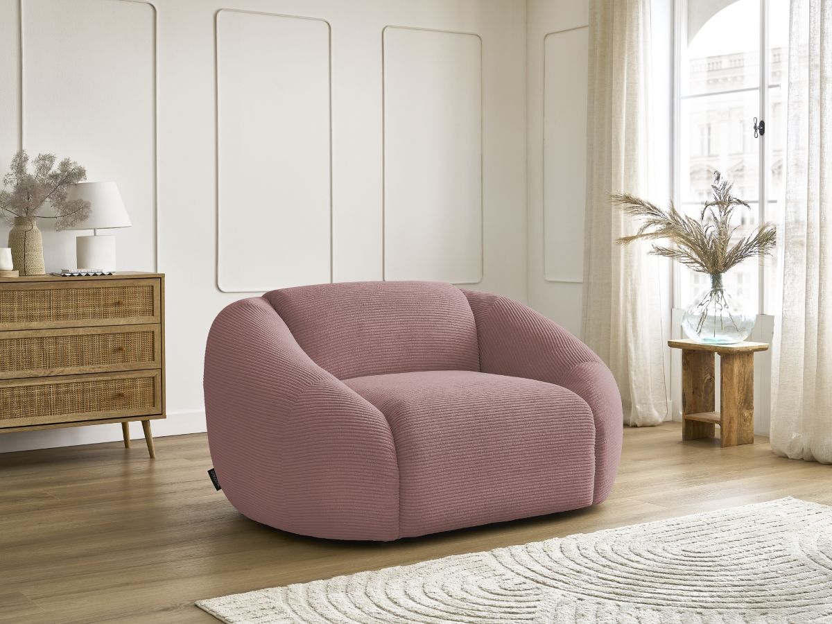 Fauteuil TINA velours côtelé
