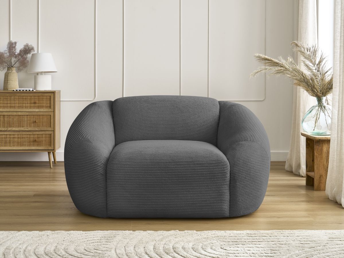 Fauteuil TINA velours côtelé