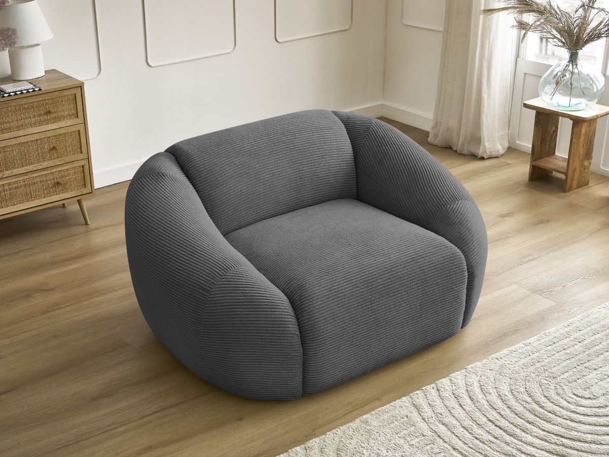 Fauteuil TINA velours côtelé
