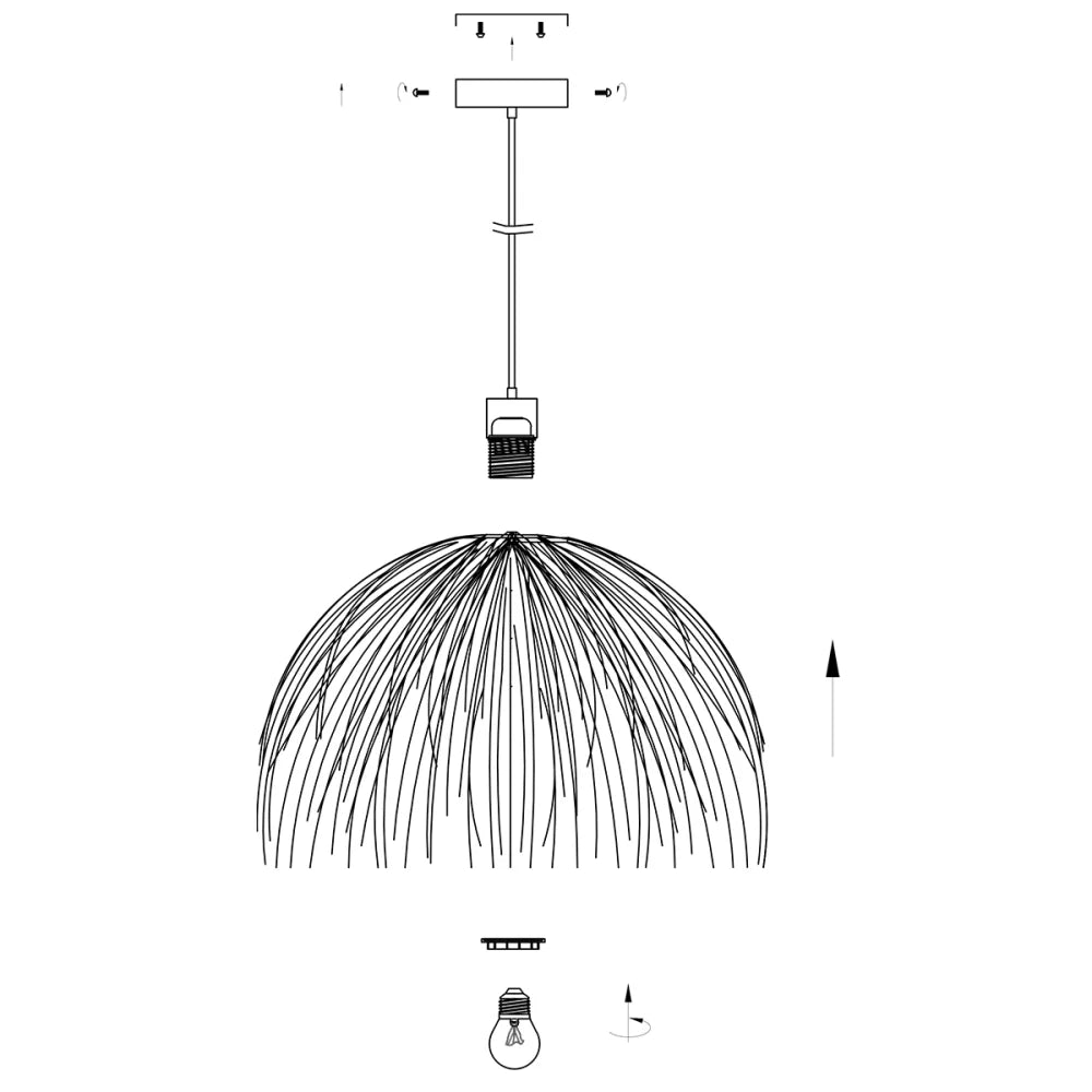 Lampe suspension naturelle - Grass