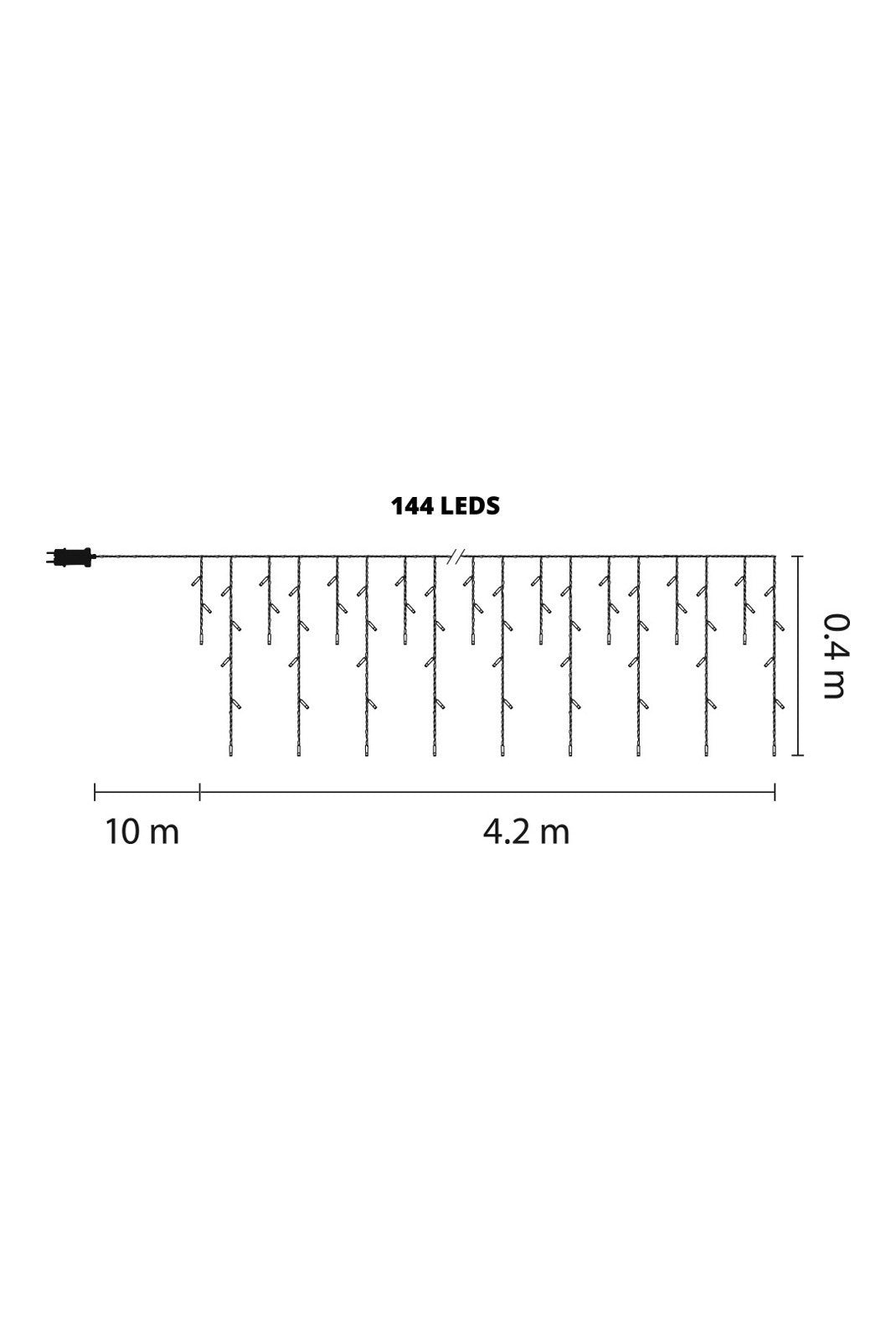 Guirlande lumineuse Ambre - 144 LED
