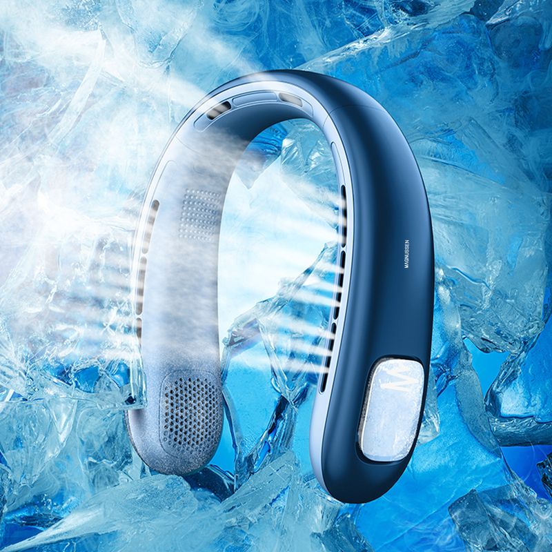 Ventilateur portable de cou bleu marine medium