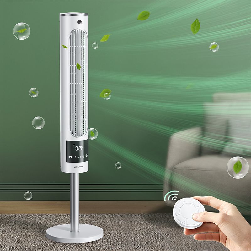 Ventilateur colonne portable blanc