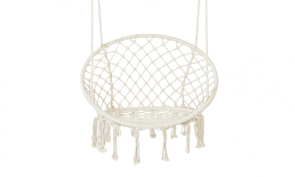 Hamac chaise macramé avec coussin