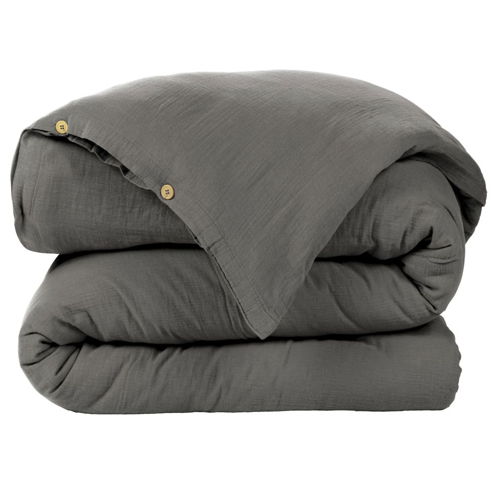 Housse de couette en Gaze de coton Granit