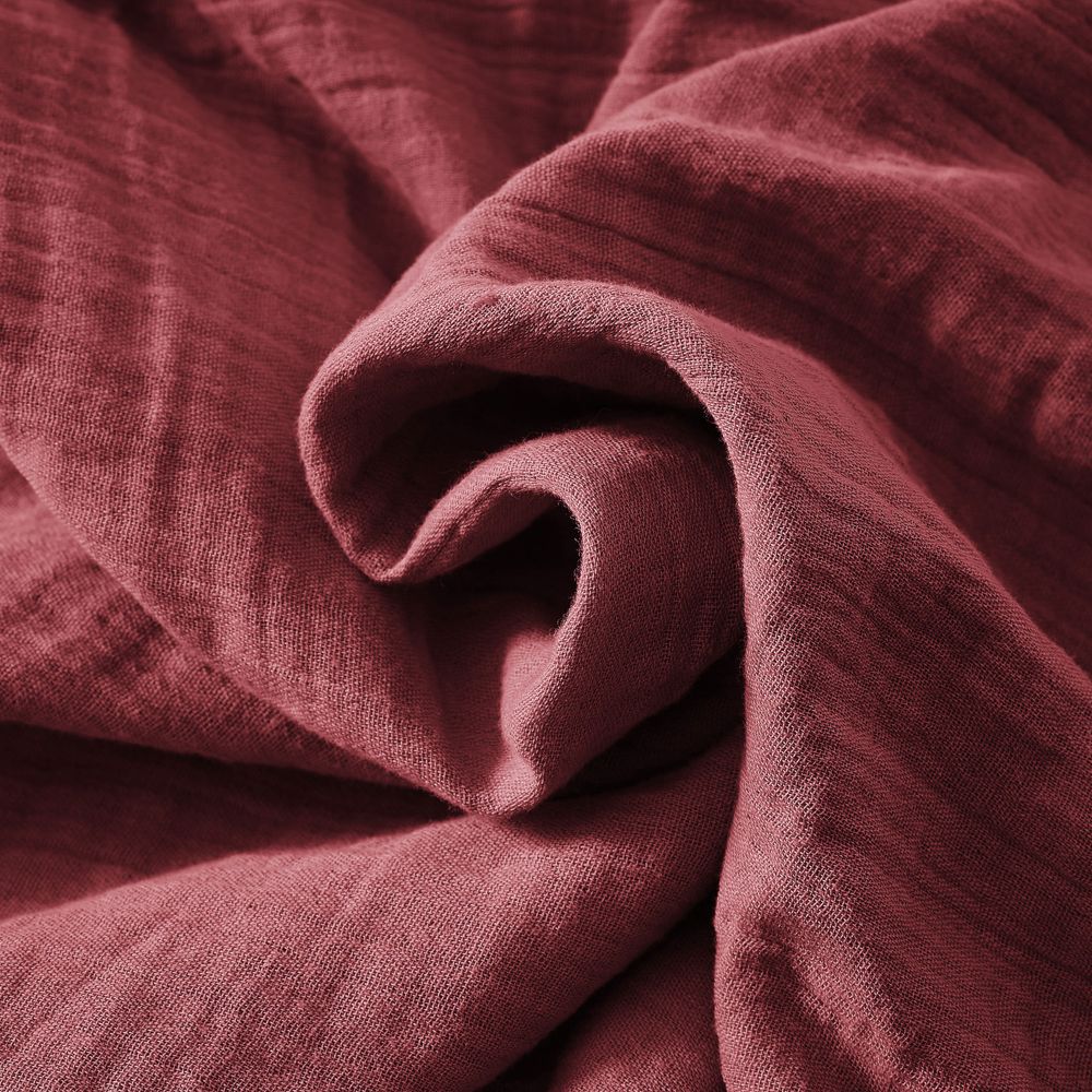 Housse de couette en Gaze de coton Lie De Vin