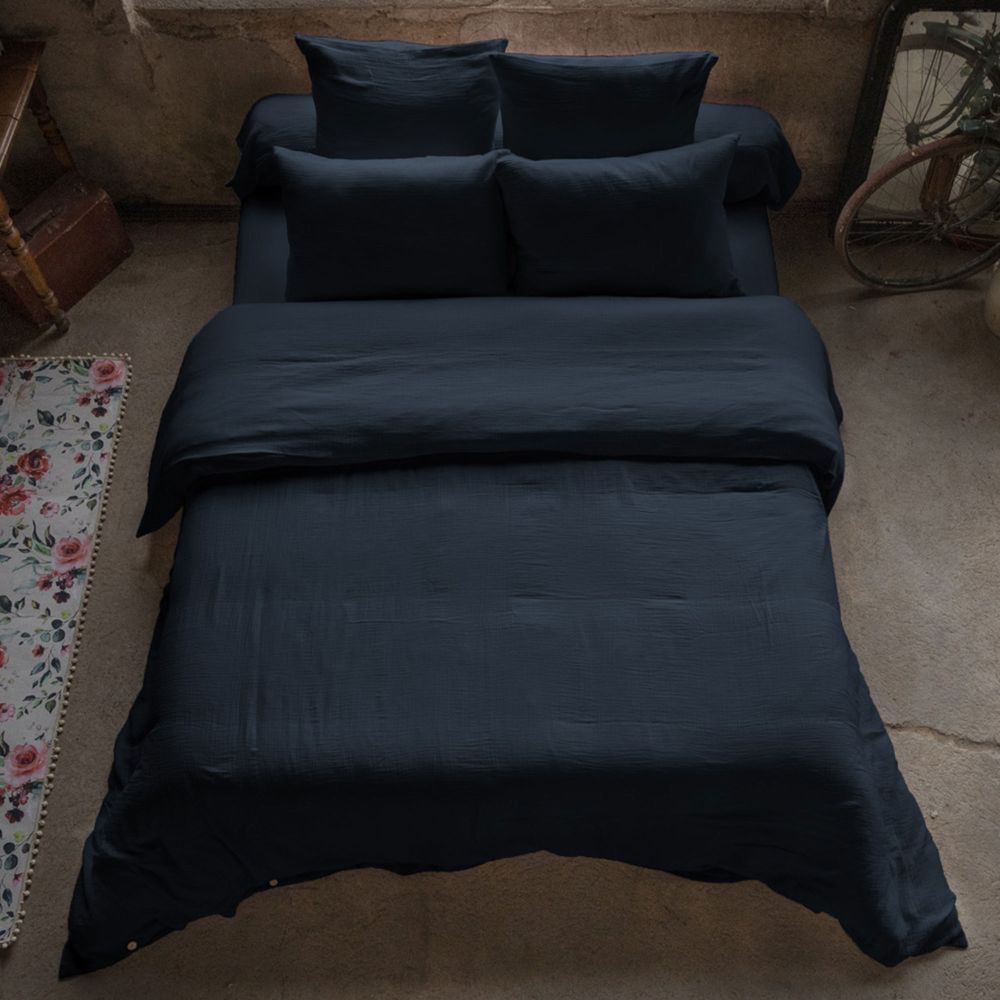 Housse de couette en Gaze de coton Minuit