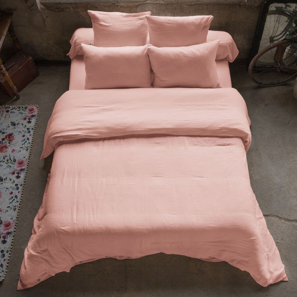 Housse de couette en Gaze de coton Rose