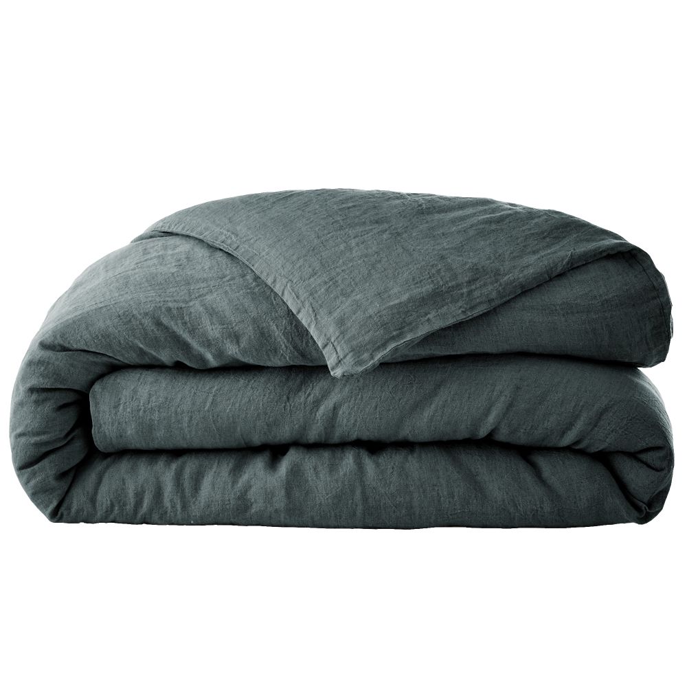 Housse de couette Lin Français Ardoise