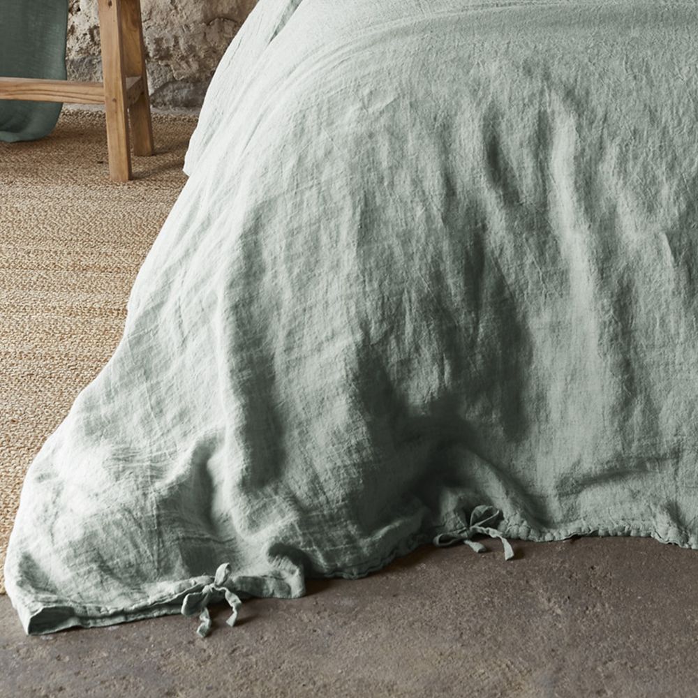 Housse de couette Lin Français Eucalyptus