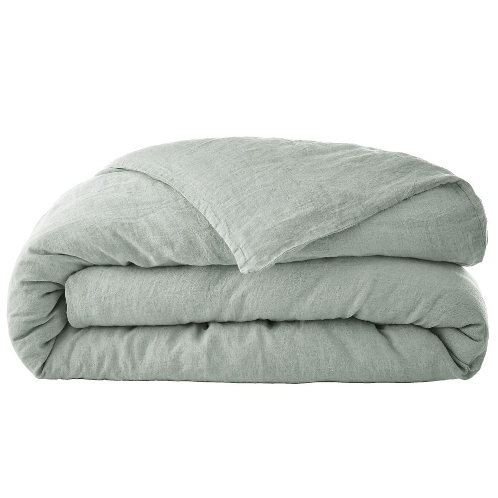 Housse de couette Lin Français Eucalyptus